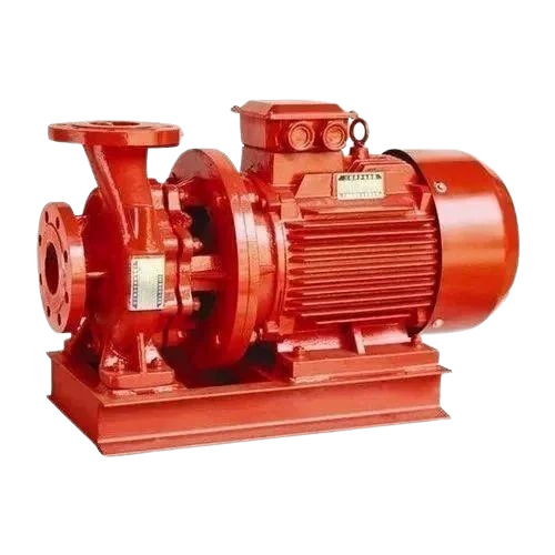 Kirloskar Fire Fighting Pumps - Heavy Duty Electric Metal, High Flow Rate | Centrifugal Screw Pump, Mechanic Seals, Red Color