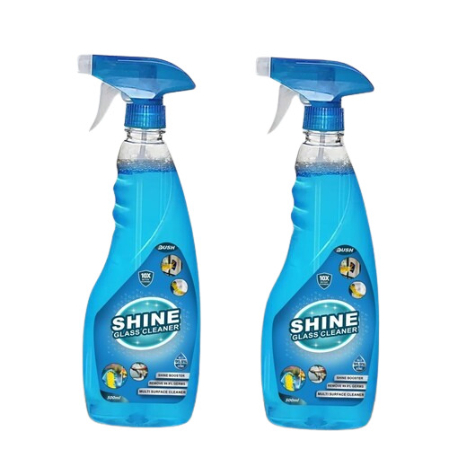 Glass Cleaner - Plastic Handle, Auto Glass Cleaner Type, Blue Color | Provides Shiny Surfaces, Removes Dirt and Dust, Tin Packaging