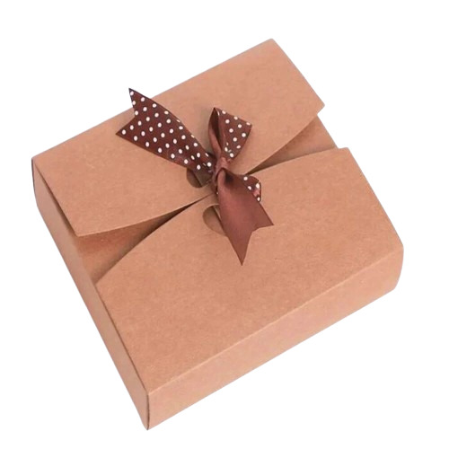 Paper Packaging Box - New, Rectangular, Brown Matte Lamination, Lightweight, Custom Size, Silkscreen Printing
