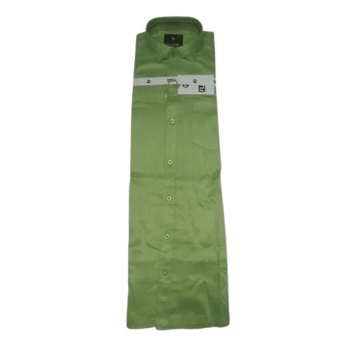 Plain Shirts - Cotton Sizes: S-XXL Color: Green | Features: Anti-Wrinkle Breathable Quick Dry Regular Fit Full Sleeves Machine Washable