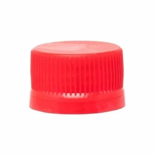 Plastic Cap - 25mm Red Round Screw Cap | Rigid Plastic, Ideal for Packaging Cosmetics, Drugs, Chemicals, Adhesives, and Toffees