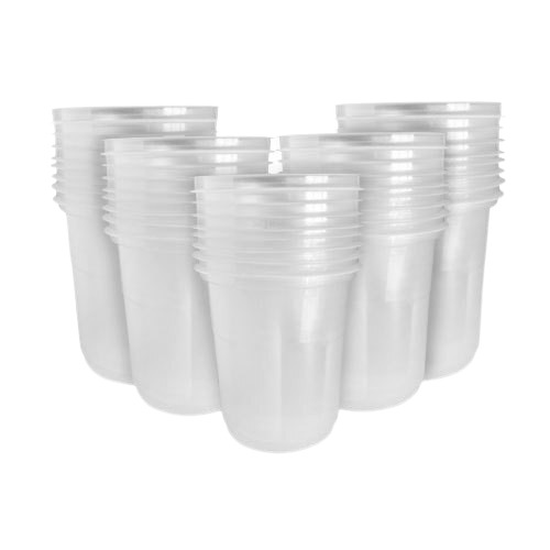 Plastic Glasses - Plastic, Customized Size, Transparent | Durable, Fine Finished, Disposable for Function and Party Use
