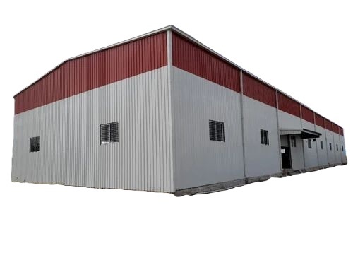 Roofing Shed - Stainless Steel, All Sizes, Color Coated in Blue or Off White, Prefabricated Structure with Blasting Painting & Galvanized Purlins