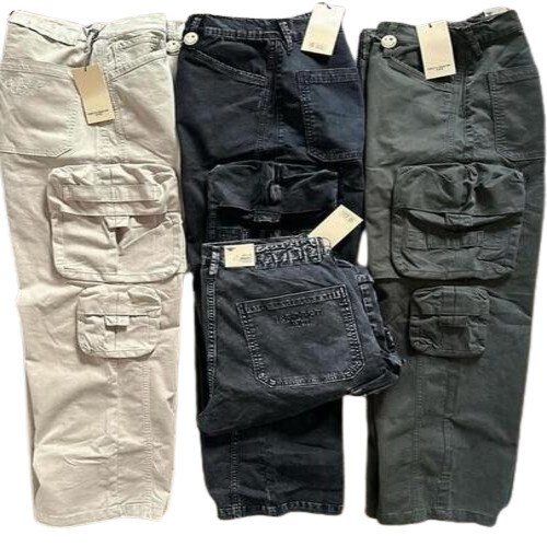 Cargo Pants - Cotton, Customize Size, Multicolor | Anti UV, Low Rise Fit, Plain Pattern, Bell Bottom Style