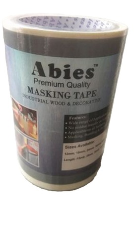 Paper Masking Tapes - Plastic Backing, 20 mm x 30 m, White | Single-Sided Adhesive, Multi-Color Options, 1-Year Shelf Life, Ideal for Masking