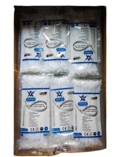 Nylon Cable Ties - Nylon Material, White Jacket Color, Industrial Application | Tested Quality Standards, Timely Delivery