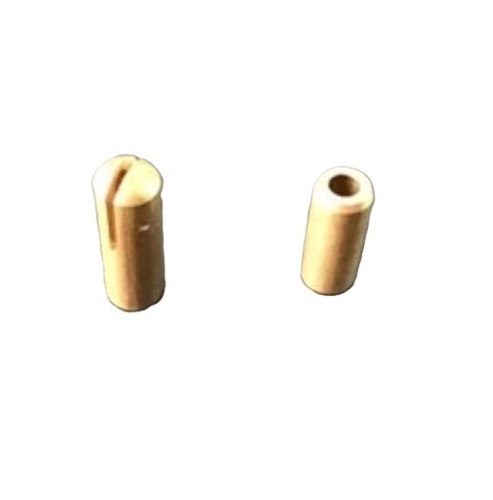 Brass Electrical Plug Pin - Size 3 mm, Nickle Plated for Industrial Coating, Automatic Lathe Style, Golden Finish