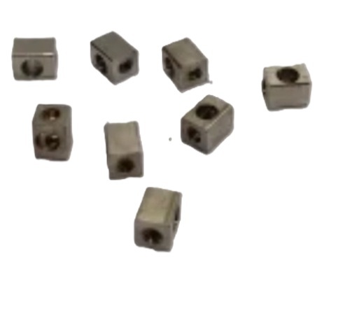 Brass Square Nut - Diameter 5 mm, Weight 25 gm, Silver Color | Corrosion Protected, Chrome Plated, Binding Head Type, Hardened Finish, Cube Shape, Versatile Usage