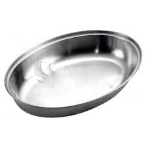 Stainless Steel Oval Tray - Color: Silver