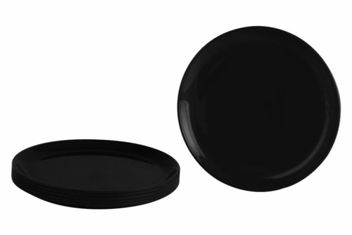 Black Plastic Plates - Color: Multi