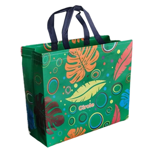 Non Woven Laminated Box Bags - Durable Material, Customized Size | Non Woven Fabric Handle, Silk Printing, Flexiloop Handle, Offset Printing, Shopping Bag Style