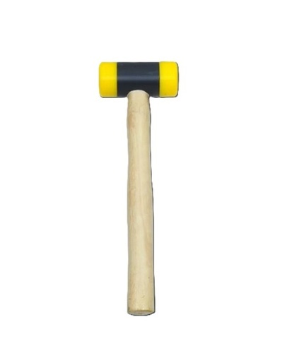 thumbnail image 2 of Estwing DFH-12 Rubber Mallet Hammer – 12 Oz Red & Yellow Wood Handle For Gentle Striking 2 of 12