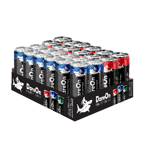 Dareon Energy Drink-Mix 2 Flavour Exotic And Classic 250 Ml Pack Of 24 - Packaging: Can (Tinned)