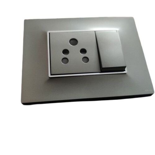 Modular Switch - Polycarbonate, White | Shockproof Body, Fire-Resistant Housing, Soft Operation Mechanism, ISI Marked, Easy Installation