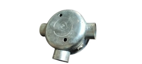 Ms Junction Box - Mild Steel, 2 Inch, Silver | Fine Finished, Durable, Powder Coated, Painted Surface Treatment