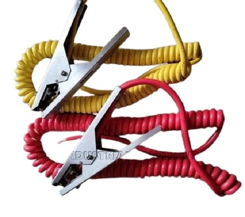 Ss Crocodile Earthing Clamps With Spiral Cable - Jacket Material: Pvc