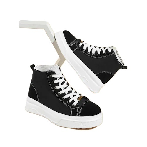 Canvas Lace-Up Sneakers - Multi Color, Extra Long Toe Style | Quick Dry, Washable, Rubber Sole, Designed for Girls