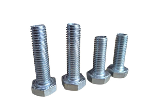 Ms Bolt Nut - Mild Steel, Customized Size, Silver Color - Rust Proof, Fine Finished, Durable Hexagon Head, Industrial Usage