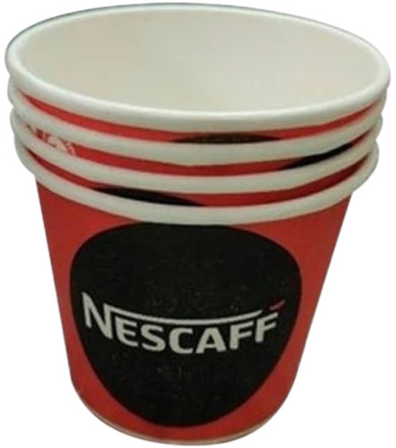 Disposable Paper Cup - Color: Red Top And White Bottom