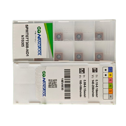 Drilling Insert - SPMT07T308 | NT6065 Grade for Stainless Steel, Hard Steel, and Super-Alloys, High-Speed Machining, Pack of 10 and 50