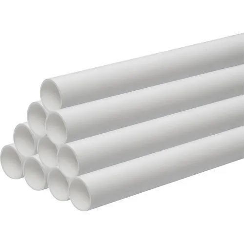 White PVC Pipe - 5.5 Inch Diameter, 20 Meter Length, 2.5 mm Thickness | Durable, Moderate Temperature Resistance, Low to Medium Pressure Rating, Chemical and Corrosion Resistant