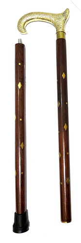 Wooden Stick - Natural Wood, Brown, Round | Durable, Smooth Finish, Lightweight, Walking Aid