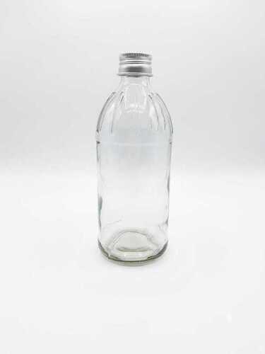500 Ml Vinegar Glass Bottle - Glass Material 500 Milliliter Capacity Transparent Color Round Shape | Screen Printed Logo Design