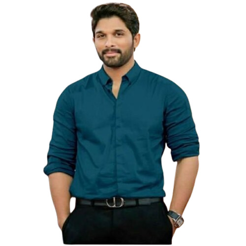 Mens Shirts - Cotton, Customized Size, Green Color | Light Weight, Breathable, Full Sleeves, Button Down Collar, Washable, Standard Design