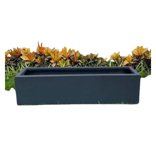 Black Frp Garden Planter - Finish: Indoor Outdoor