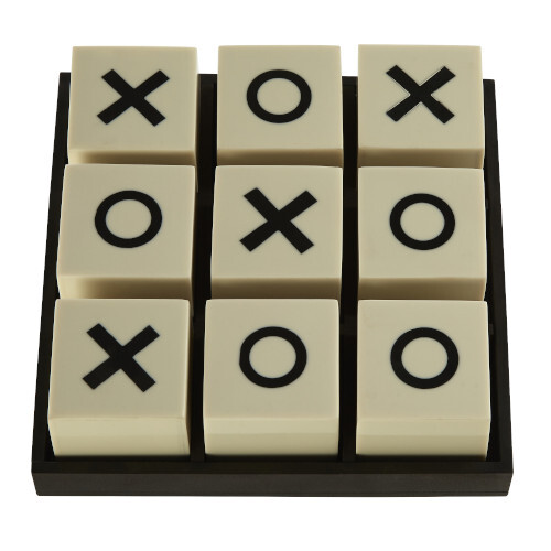 Tic Tac Toe Medium Size Black and White