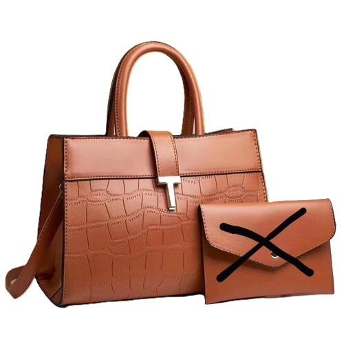 Leather Plain Ladies Hand Bags - Color: Brown