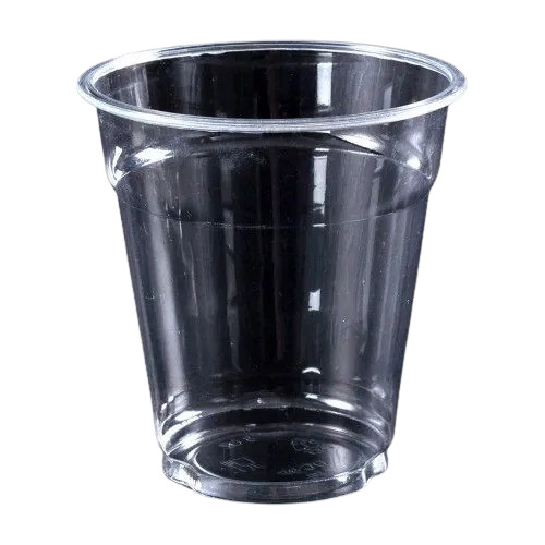 Plastic Disposal Glass - Durable Plastic, Customized Size, Transparent Color | Fine Finished, Plain Pattern, Pack of 100 pcs