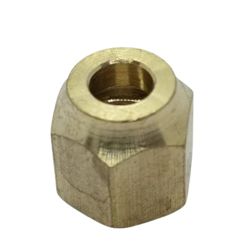 Brass Flare Hex Nut - Color: Golden