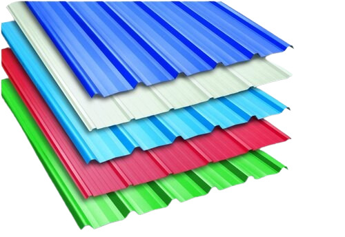 Colour Coated Roofing Sheets - Galvanized Sheet Material, Customized Size, Rectangular Shape, Plain Pattern | Durable, Fine Finished 