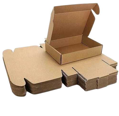 Die Cut Corrugated Box - Cardboard, Customized Size, Brown Color | Durable, Fine Finished, Rectangular Shape, Matt Laminated Surface
