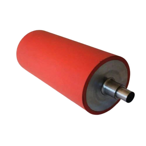 Industrial Rubber Roller - Rubber Material, 48-inch Diameter, Orange Color | Industrial Usage, Durable with Perfect Finishing