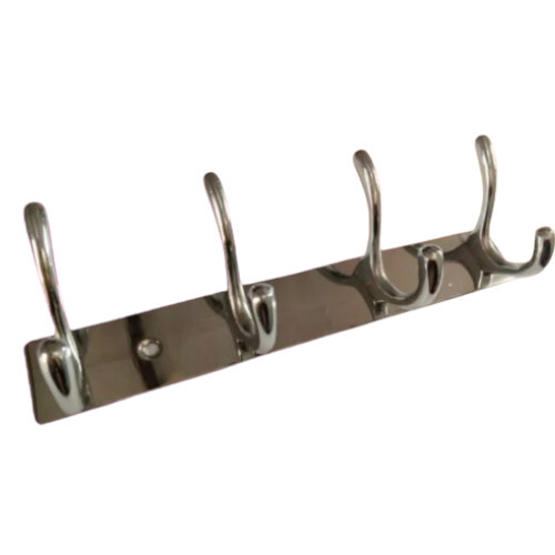 Goal S Hook Steel Plate Aluminium Hook Wall Hanger - Aluminium, Silver | Strong Steel Plate, Durable Hook Design, Rust & Corrosion Resistant, Easy Installation