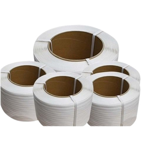 Box Strapping Roll - PVC Material, Custom Size, White Color | Durable, Very Good Shape, Plain Pattern, Fine Finished for Industrial Box Packaging