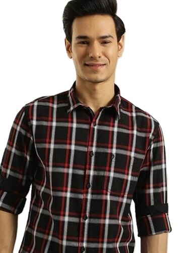 Men Check Shirts - Cotton, Regular Fit | Classic Collar, Full Sleeves, Breathable and Skin Friendly