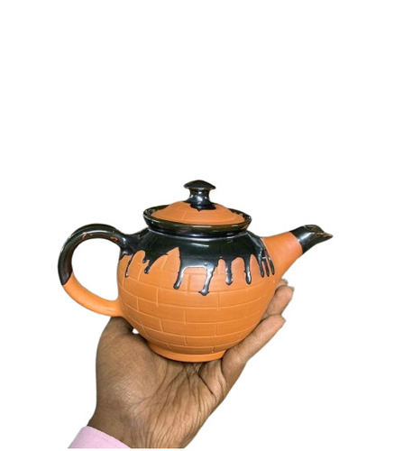 Handmade Terracotta Glazed Kettle - Color: Brown