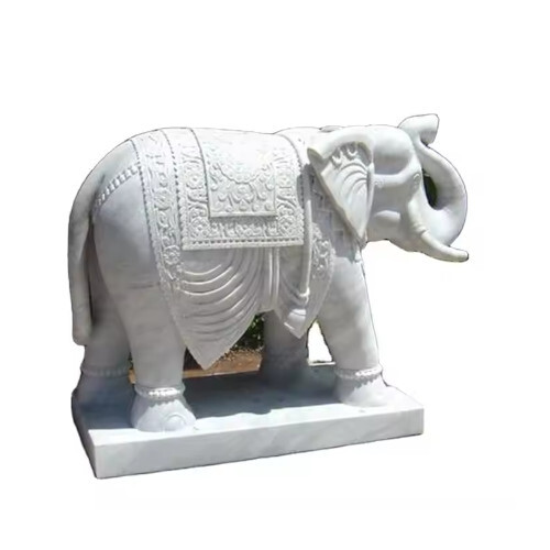 Marble Elephant Statue