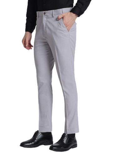 Mens Trouser - Cotton Blend, Customized Size, Grey Color | Light Weight, Breathable, Washable, Regular Fit, Three Pockets