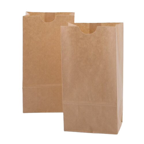 Paper Bags - Coated Paper, Customized Size, Brown Color | Plain Style, Durable, Disposable, Fine Finished, Very Good Shape