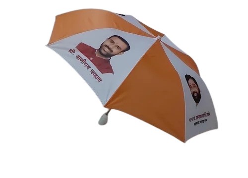 Two Fold Promotional Rainy Umbrella - Polyester, Customized Size, Multicolor | Durable, Fine Finished, Metal Handle, Foldable Design