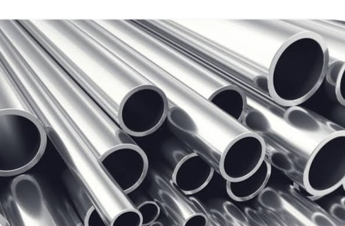 Polished Stainless Steel Pipe - Stainless Steel, Round Shape, Silver Color | Durable, Fine Finished, Manual Polish, Industrial Grade