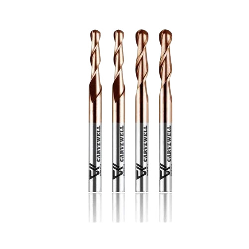 Ball Nose Cutter - Alumina Material Customized Size Golden Color | Durable Fine Finished Cutting Accuracy 100%