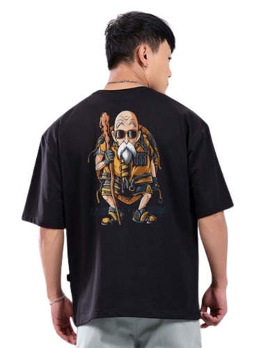 Cotton T-Shirt - Light Weight, Very Good Quality, Black Color, O-Neck Design, Mega Sleeves, Printed Pattern, Customized Size, Breathable Fabric, For Adult Males