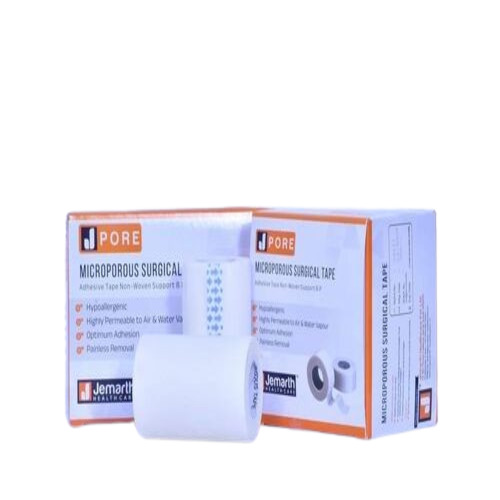 Micropore Surgical Paper Tape - Paper Material, 9.1 Mtr Length, White Color - Customizable Size, Non-Warranty Adhesive for Hospitals and Clinics