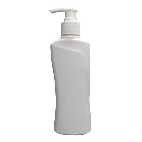 Plastic Shampoo Bottles - 200 ml, White Plastic Dispenser Pump, Rectangular Shape, Acid Etched Surface Handling, Narrow Flip Top Lid