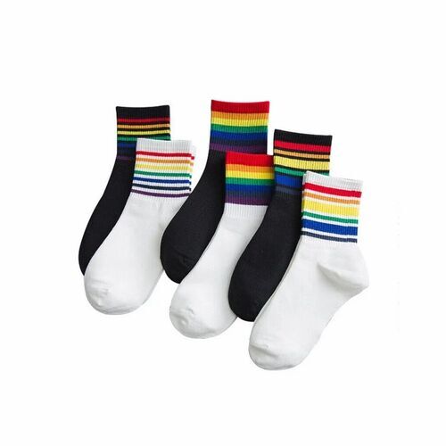 Men Striped Unisex Ankle Socks - Color: All